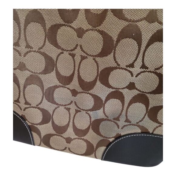 Coach Signature Bag Canvad Leather Signature Brown # 6347 - Picture 2 of 10